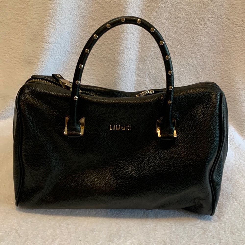 Lou Jo black leather Boston Bag